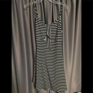 Striped blue and white dress